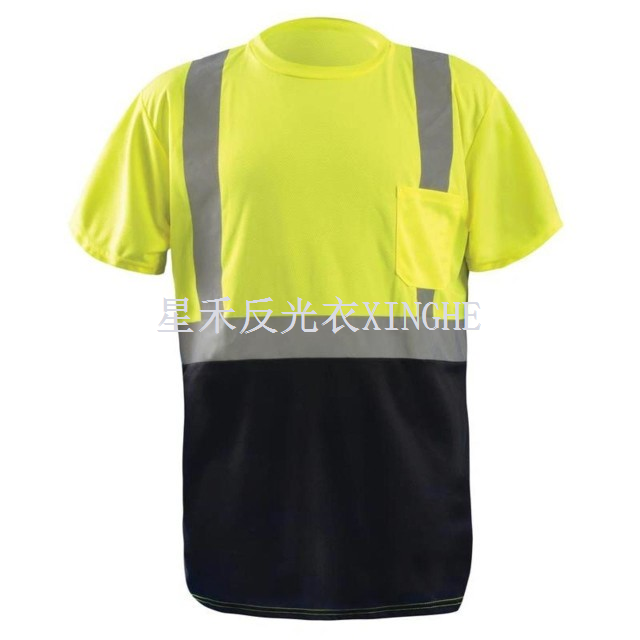 T-léine Hi-Vis Black Bottom