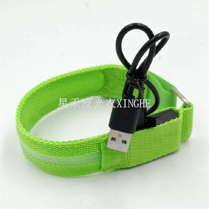 Reflective LED Light Arm Armband Strap Safety Belt For Night Running Cycling