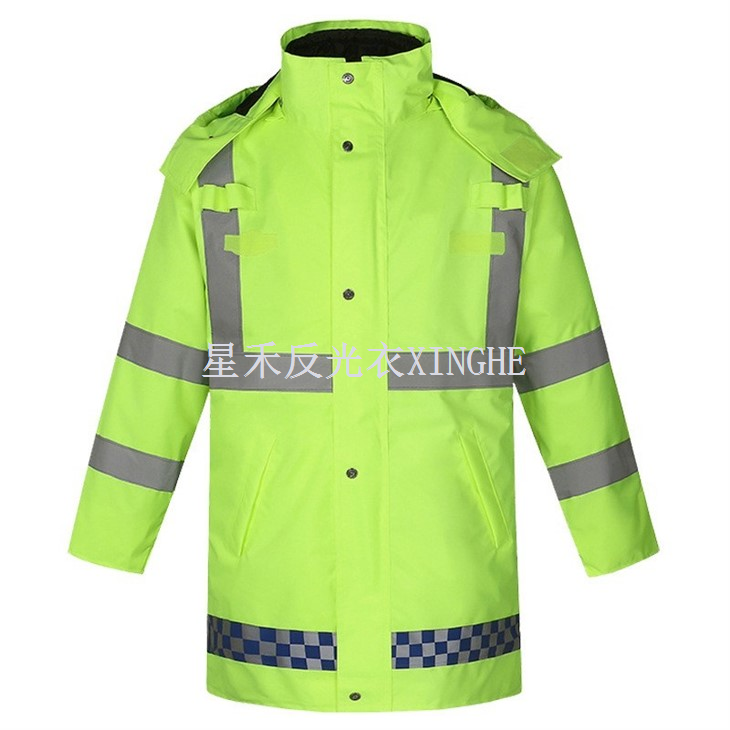 Reflective Raincoat With Multiple Ppockets