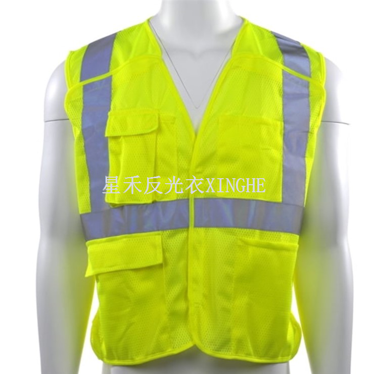 Vest Sábháilteachta Aicme R de Chineál 2 - Duán & Lúb 5-Dúnadh Pointe héalaithe