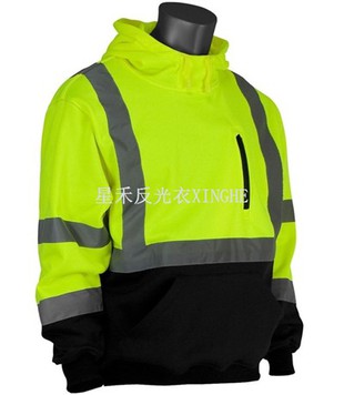 Geansaí Machnamhach Bun Dubh le Cochall Pullover